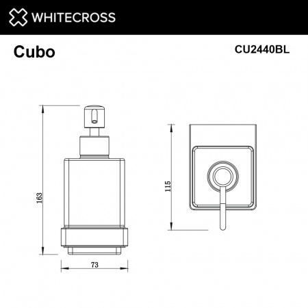 Фото дозаторы для жидкого мыла whitecross cubo cu2440bl, цвет: черный