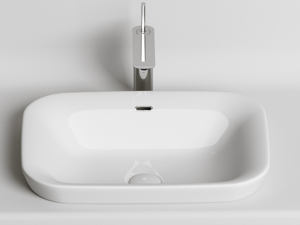 Фото раковина встраиваемая ceramicanova element 58 см, цвет: белый cn6041