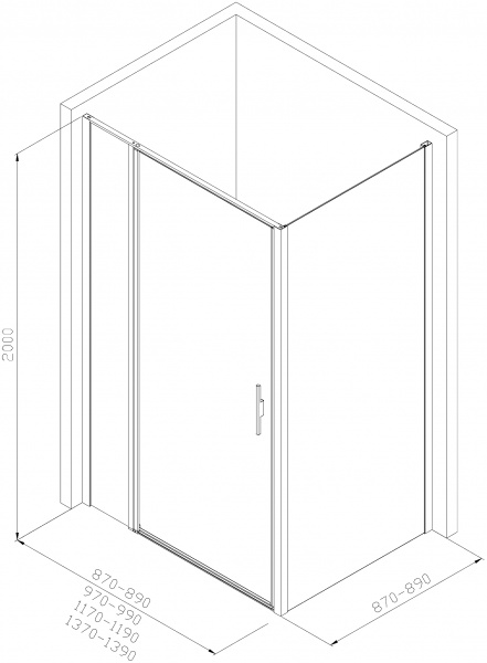 Фото душевое ограждение allen brau priority 90x90 3.31027.bba + 3.31045.bba