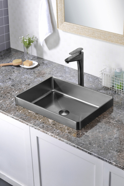 Фото раковина встраиваемая сверху abber wasser kreis af2401gm
