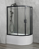 Душевое ограждение Royal Bath BK RB8120BK-T-BL-L 120x80 см