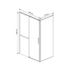 Фото душевое ограждение vincea slim soft 80x100 см  vsr-1ss8010clb