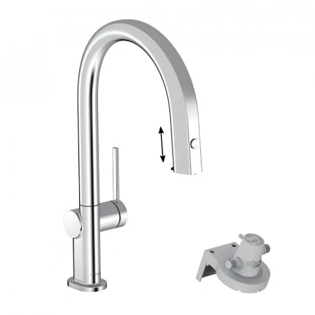 Фото смеситель для кухонной мойки hansgrohe aqittura 76803000