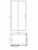 Фото душевое ограждение bandhours smart/flat-glass 812 черный матовый 100x80 см