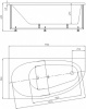 Фото акриловая ванна azario kapris 170x90 см av.0061170 r