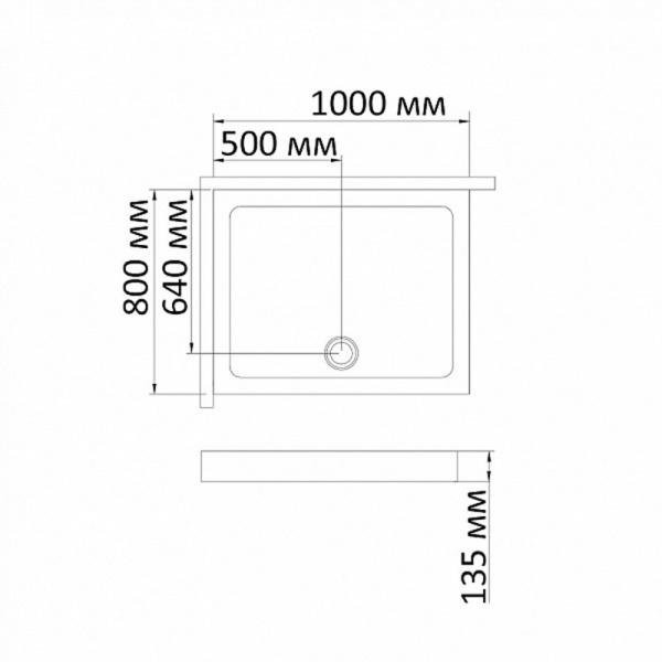 Фото поддон акриловый bandhours rimini-tray 80x100 см