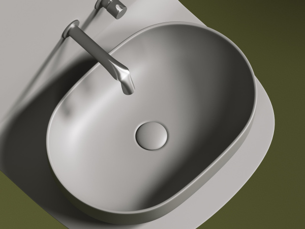 Фото раковина накладная ceramicanova element 60 см, цвет: антрацит cn6047mh