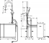 Фото смеситель для кухонной мойки hansgrohe aqittura sodasystem 76806800