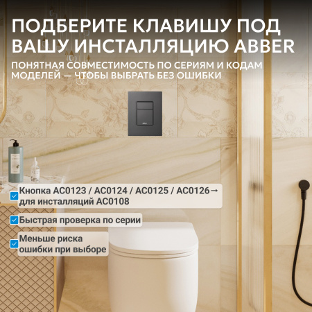 Фото клавиша смыва abber ac0123ng никель