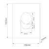 Фото клавиша смыва abber ac0125mw белая матовая