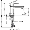 Фото смеситель для раковины hansgrohe rebris e 72554000