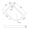 Фото поддон акриловый gemy 120x80 см st18 l/r