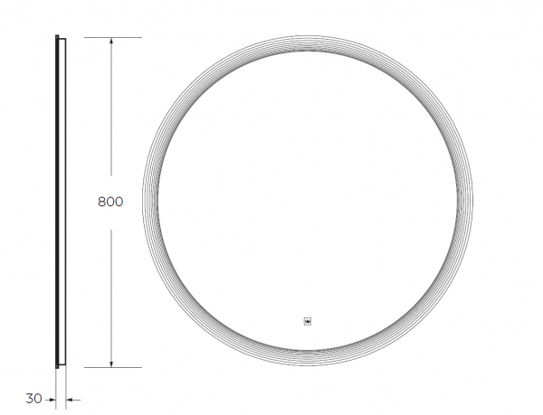 Фото зеркало cezares eco 80 см czr-spc-eco-800-led-tch