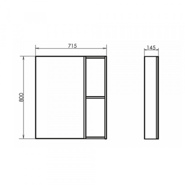 Фото зеркальный шкаф comforty дуэт 80 см 00-00017204