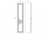 Фото пенал подвесной asb woodline каталина 35 см цвет: white 12106