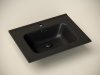 Фото раковина накладная ceramicanova element 61 см, цвет: черный cn7001mb