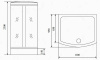 Фото душевая кабина timo lux tl-1501 110x95 см
