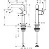 Фото смеситель для раковины hansgrohe tecturis s 73341000