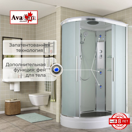 Фото душевая кабина avacan em2912r 120x90 см стандартная