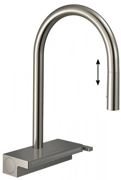 Фото смеситель для кухонной мойки hansgrohe aquno select 73831800