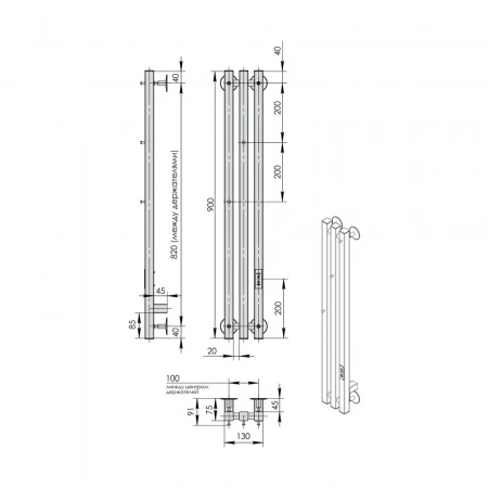 Фото электрический полотенцесушитель indigo style 3 pro 90/13 lspre90-13mkgdrt