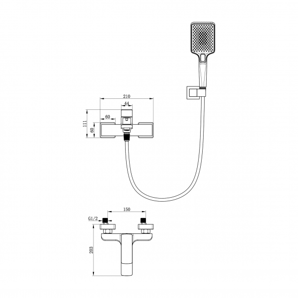 Фото смеситель для ванны oliveeka золото ol-639003a-bg