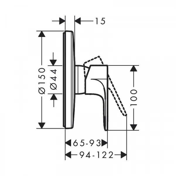 Фото смеситель для душа hansgrohe rebris e 72668000