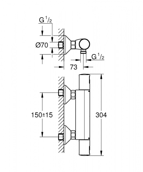 Фото смеситель для душа grohe precision start 3459 4000 34594000