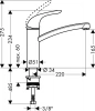 Фото смеситель для кухонной мойки hansgrohe logis 71832000_otu