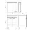 Фото тумба с раковиной comforty модена м 60 см 00-00001642