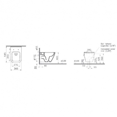 Фото унитаз подвесной безободковый vitra integra square 7082b003-0075