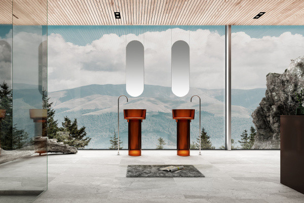 Фото раковина напольная abber kristall 45x45 см at2702opal