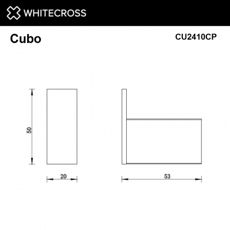 Фото крючок whitecross cubo cu2410cp, цвет: медь