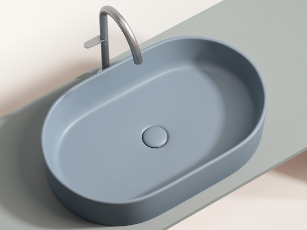 Фото раковина накладная ceramicanova element 60.8 см, цвет: серый cn6048mhl