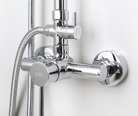 Фото душевая стойка wasserkraft a12202, цвет: хром