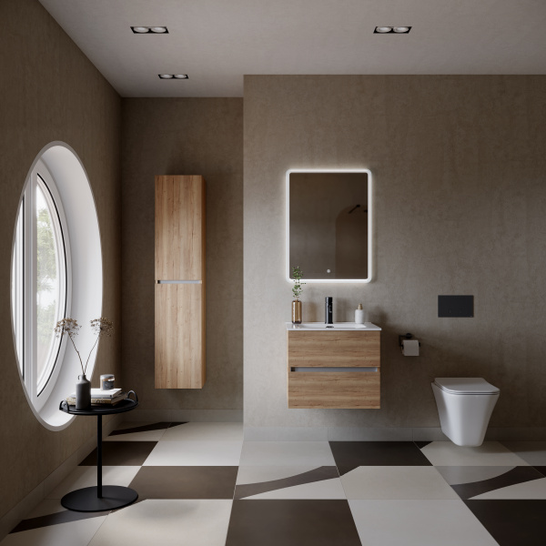 Фото тумба под раковину sancos urban 60 см, цвет: дуб галифакс натуральный ur60eg