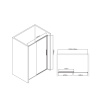 Фото душевая дверь vincea slim-u 140 см vds-2su140cl