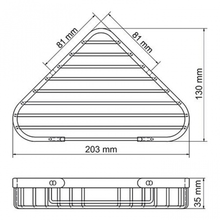 Фото полка металлическая wasserkraft k-733white
