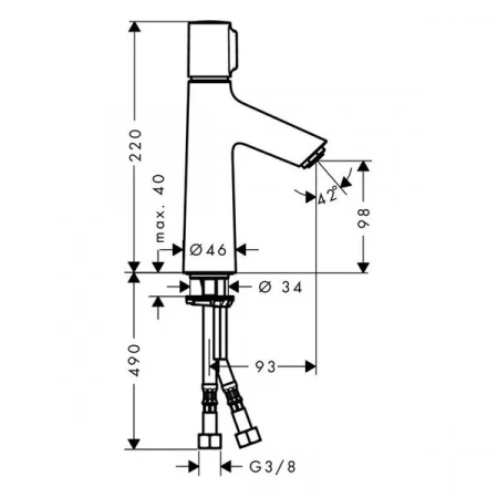 Фото смеситель для раковины hansgrohe talis select s 72043000