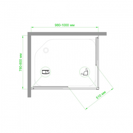 Фото душевое ограждение royal bath hpd rb8100hpd-c-ch 100x80 см