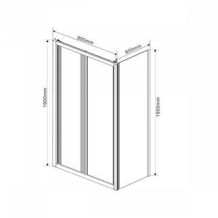 Фото душевой уголок vincea garda 80x90 см vsr-1g9080ch