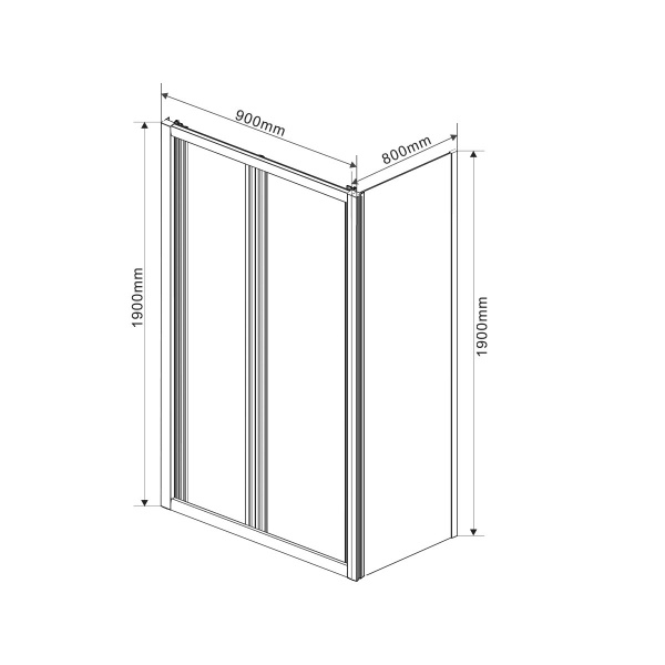 Фото душевой уголок vincea garda 80x90 см vsr-1g9080ch