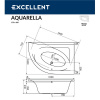 Фото акриловая ванна whitecross aquarella 150x100 см r 0107.150100.100