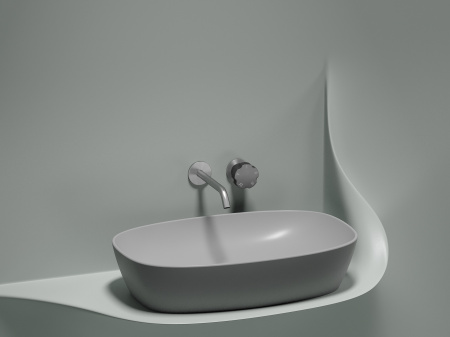 Фото раковина накладная ceramicanova element 60 см, цвет: серый cn6049msg