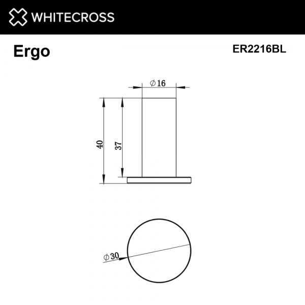 Фото крючок whitecross ergo er2216bl, цвет: черный
