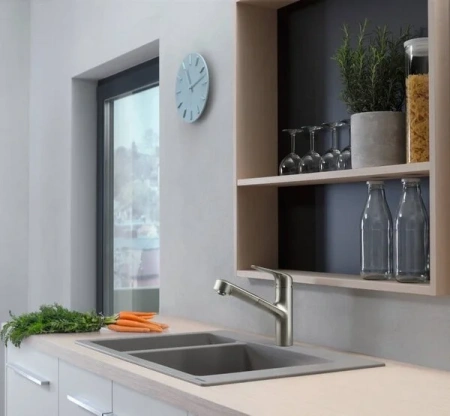 Фото смеситель для кухонной мойки hansgrohe focus 71829800
