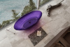 Фото ванна из полиэфирной смолы abber kristall 180x85 см at9702amethyst фиолетовая