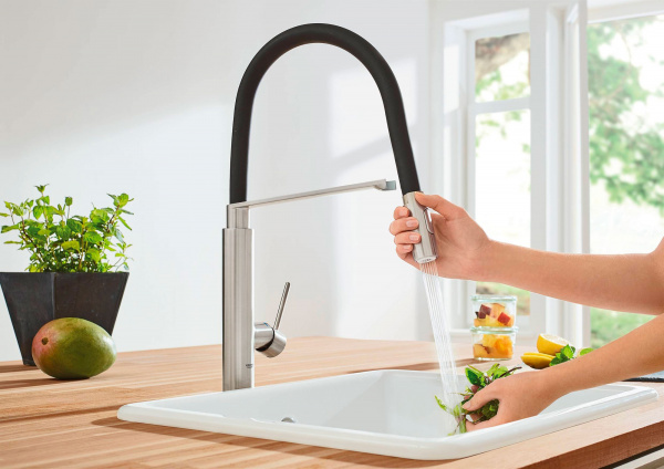 Фото смеситель для кухни grohe concetto new 31491dc0, цвет: сталь