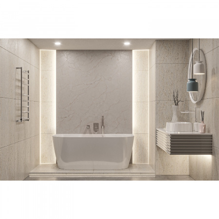 Фото ванна из искусственного камня whitecross pearl b 155x78 см 0215.155078.100