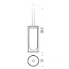 Фото ершик туалетный напольный colombo design luna b0106